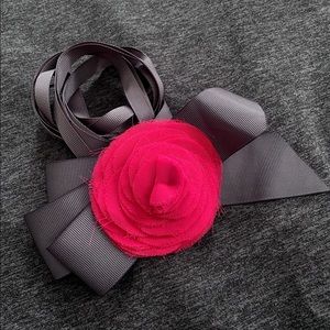 JCREW rosette and bow ribbon belt